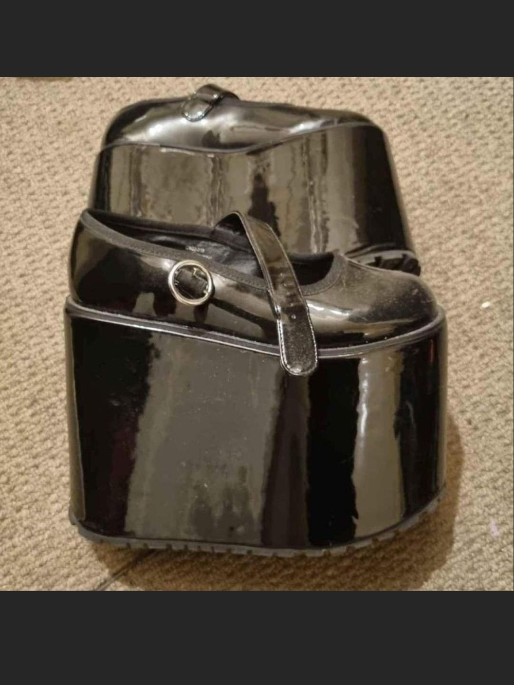 Dolls Kill Black Patent Platform Mary Jane Shoes